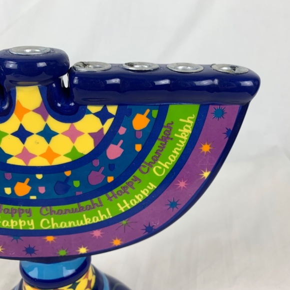Colorful Ceramic Menorah Hanakah Jacob Rosenthal Judaica Collection F Timinsky - Picture 5 of 10